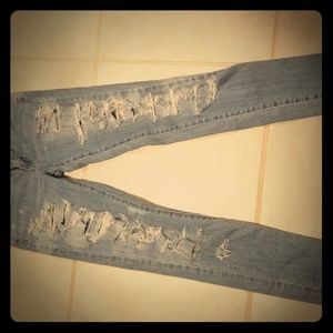 American eagle distressed high rise jeggings jeans